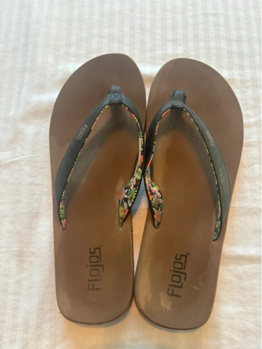 Black Womens Flojos Flip Flops